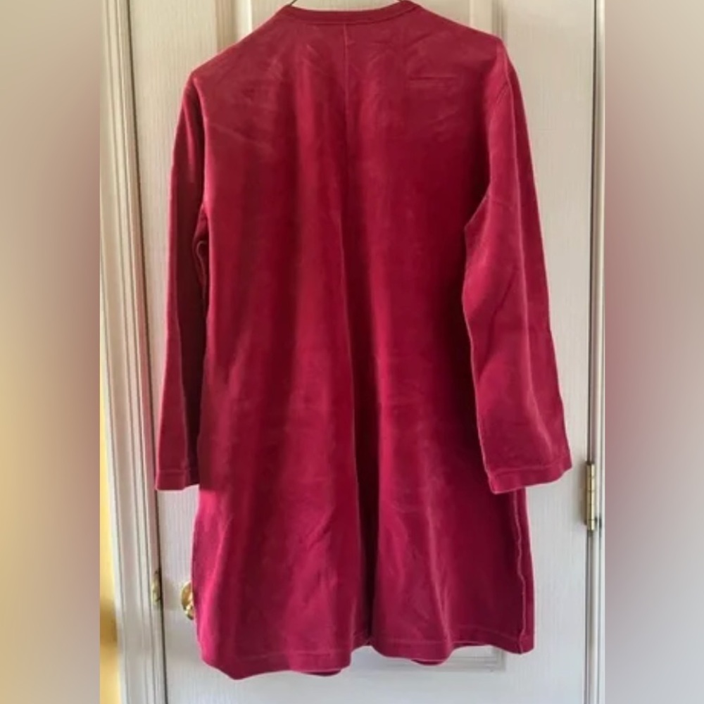 VINTAGE SONIA RYKIEL PARIS FRANCE WOMENs LIGHTWEIGHT VELOUR COVER UP JACKET COAT - Picture 3 of 6